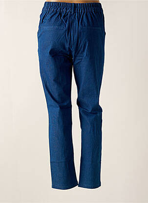 Pantalon chino fermeture zippée sous rabat boutonné taille normale bleu CERISE BLUE femme