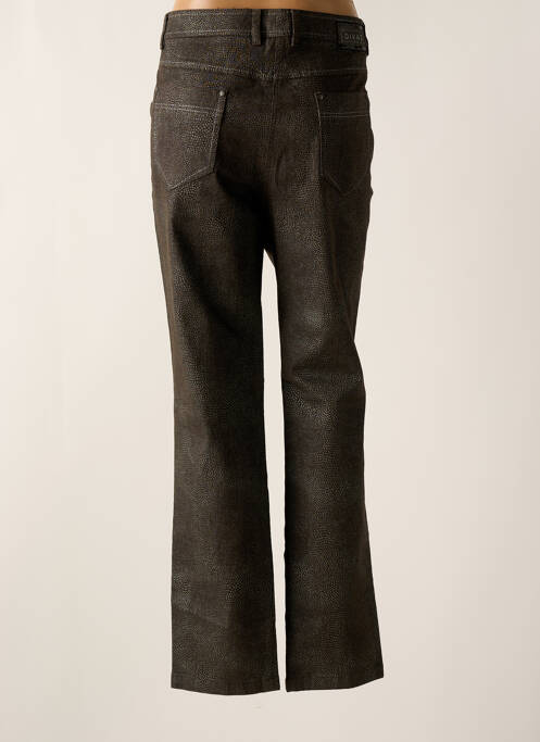 Pantalon droit fermeture zippée sous rabat boutonné taille normale gris DIVAS femme