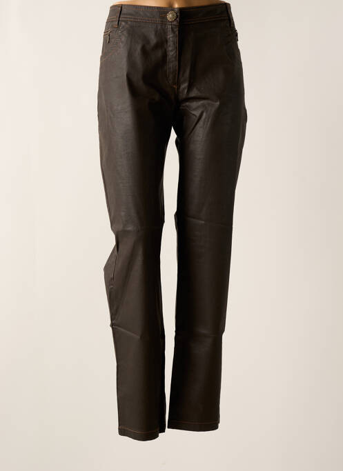 Pantalon droit marron DIVAS pour femme