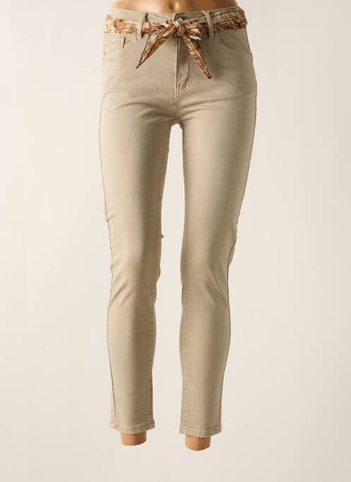 Pantalon slim beige ZAC & ZOE pour femme