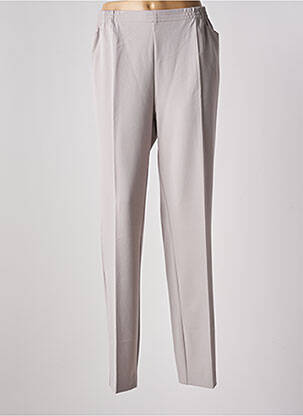 Pantalon droit taille élastique taille normale gris ADELINA BY SCHEITER femme