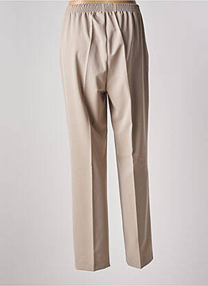 Pantalon droit tissage crêpe taille normale beige ADELINA BY SCHEITER femme