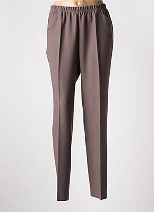 Pantalon droit taille élastique taille normale marron STARK femme