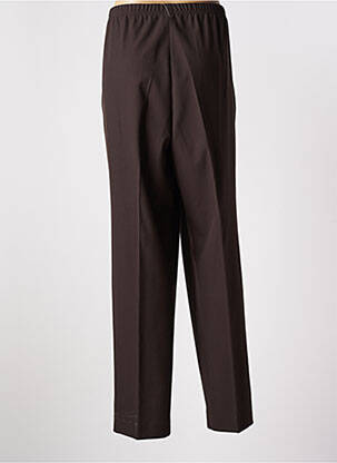 Pantalon droit tissage crêpe taille normale marron STARK femme