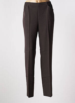 Pantalon slim taille élastique taille normale marron STARK femme