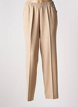 Pantalon droit taille élastique taille normale beige STARK femme