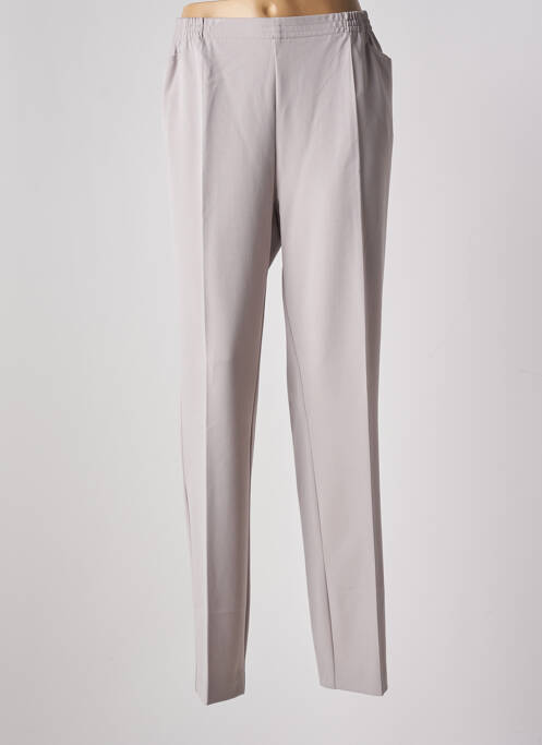 Pantalon droit taille élastique taille normale gris ADELINA BY SCHEITER femme