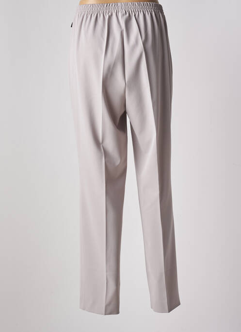 Pantalon droit taille élastique taille normale gris ADELINA BY SCHEITER femme