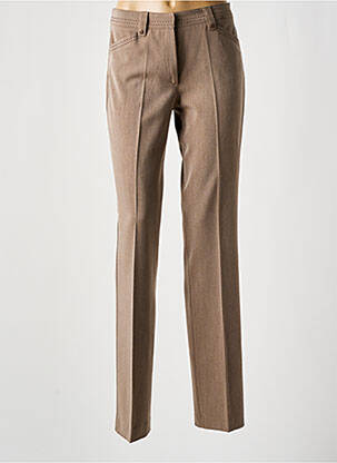 Pantalon droit stretch taille normale beige DIVAS femme