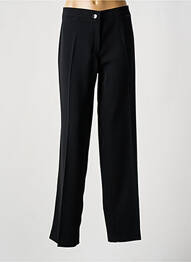 Pantalon droit tissage crêpe taille normale noir DIVAS femme