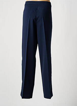 Pantalon droit tissage crêpe taille normale bleu DIVAS femme