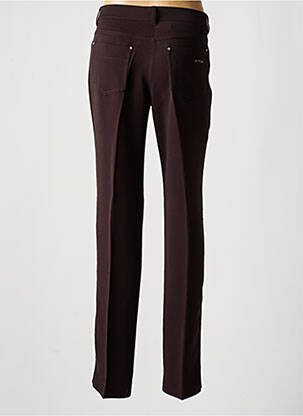 Pantalon droit stretch taille normale marron DIVAS femme