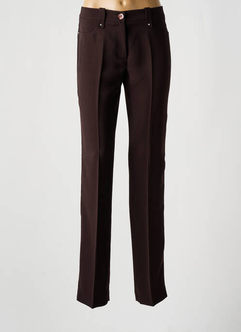 Pantalon droit marron DIVAS pour femme