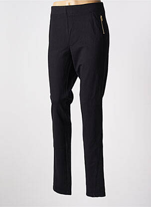 Pantalon slim taille élastique noir SIGNATURE femme