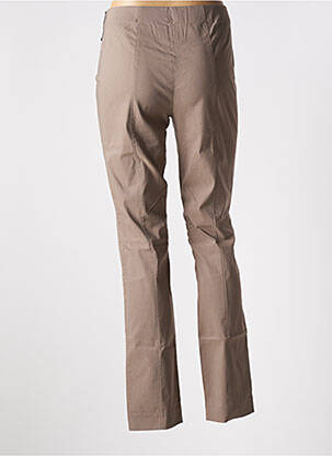 Pantalon slim taille élastique taille normale beige ADELINA BY SCHEITER femme