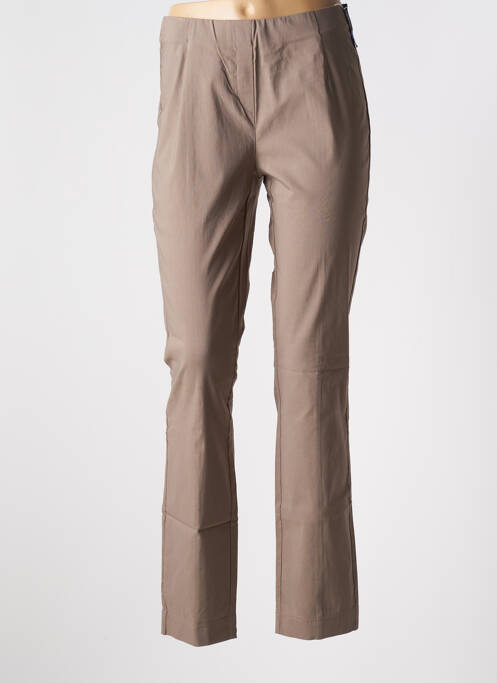 Pantalon slim beige ADELINA BY SCHEITER pour femme