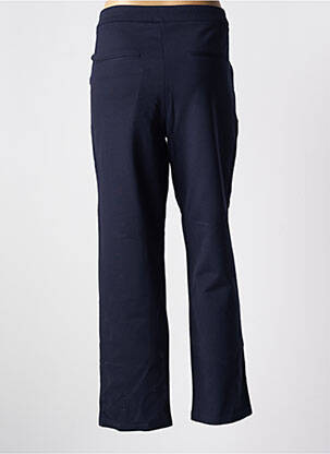 Pantalon chino fermeture zippée sous rabat boutonné taille normale bleu YESTA femme