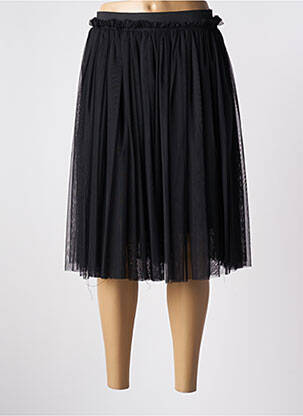 Jupe mi-longue taille normale noir MIVITE femme