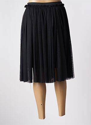 Jupe mi-longue taille normale noir MIVITE femme