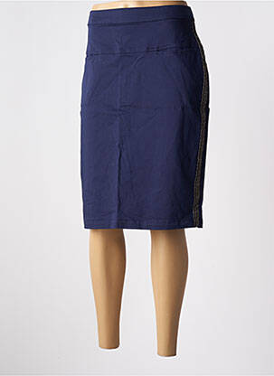 Jupe mi-longue taille normale bleu SIGNATURE femme