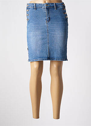 Jupe courte poches bleu B.S JEANS femme