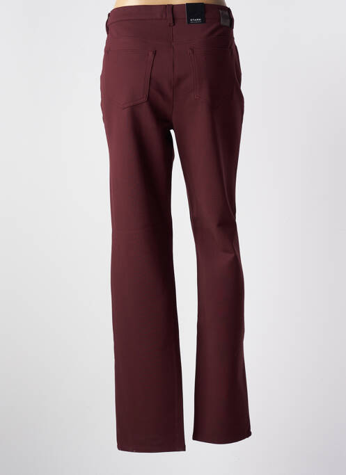 Pantalon droit stretch taille normale rouge STARK femme