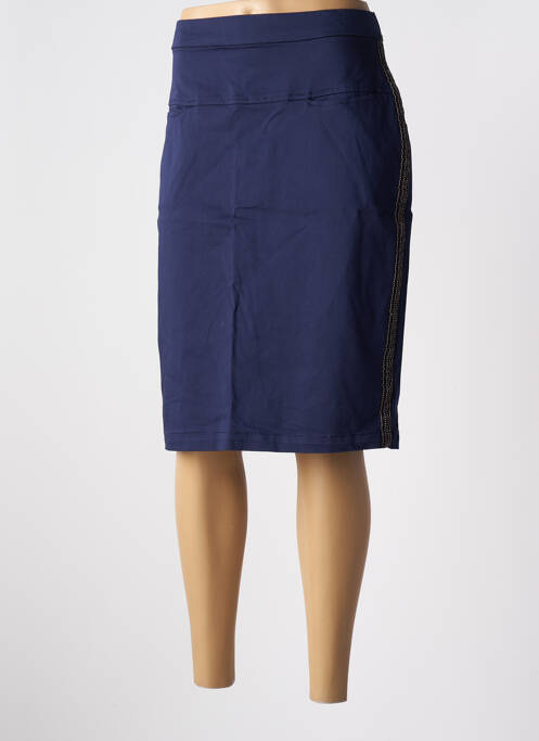 Jupe mi-longue bleu SIGNATURE pour femme