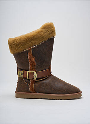 Bottines/boots fourrée talon plat jusqu'à 3cm marron AUSTRALIA LUXE COLLECTIVE femme
