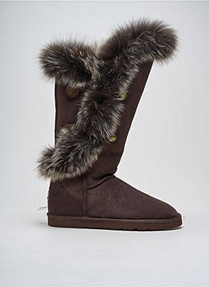Bottes bout rond talon plat jusqu'à 3cm marron AUSTRALIA LUXE COLLECTIVE femme