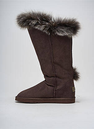 Bottes bout rond talon plat jusqu'à 3cm marron AUSTRALIA LUXE COLLECTIVE femme