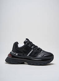 Baskets matière lisse talon de 4 à 6cm noir NAKED WOLFE femme