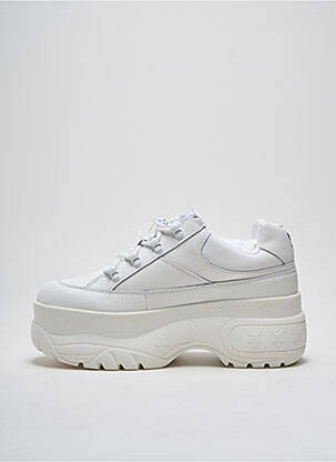 Baskets matière lisse semi compensé blanc NAKED WOLFE unisexe