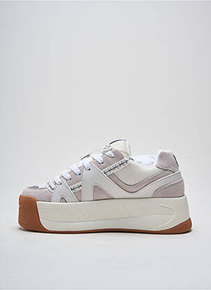 Baskets nubuck talon de 4 à 6cm beige NAKED WOLFE femme
