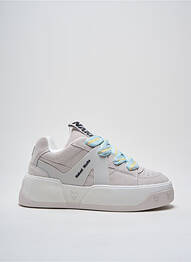 Baskets nubuck talon de 4 à 6cm beige NAKED WOLFE femme