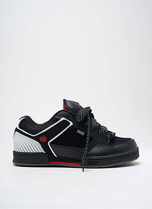 Baskets matière lisse bout rond noir DVS homme