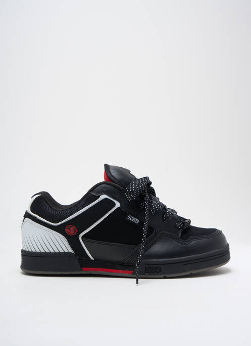 Baskets matière lisse bout rond noir DVS homme