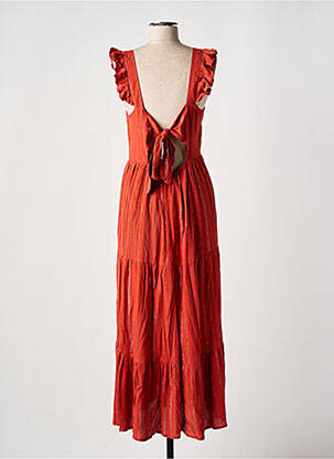 Robe longue sans manche sans manche orange DEELUXE femme