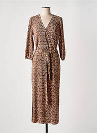 Robe mi-longue manches 3/4 manches 3/4 rose GARCIA femme