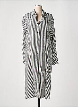 Robe mi-longue manches longues manches longues gris LES TROPEZIENNES PAR M.BELARBI femme