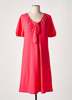 Robe mi-longue manches courtes manches courtes rouge GARCIA femme