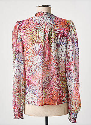 Blouse légère et transparente manches longues rose MORGAN femme