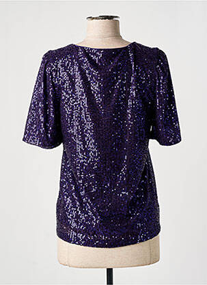 Top manches courtes manches courtes violet ICHI femme