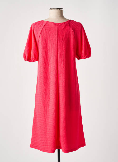 Robe mi-longue manches courtes manches courtes rouge GARCIA femme