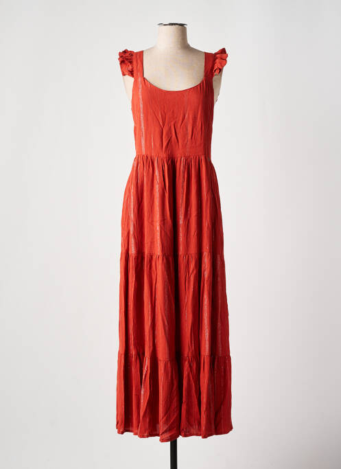 Robe longue orange DEELUXE pour femme