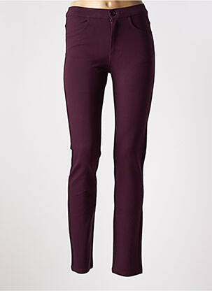 Pantalon slim taille haute taille haute violet YOULINE femme