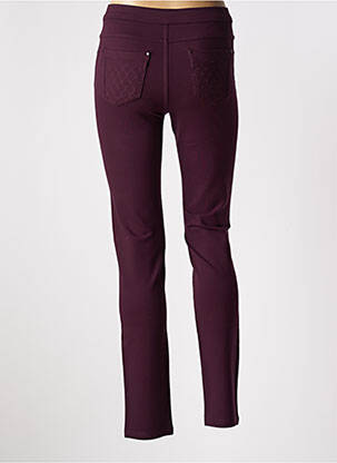 Pantalon slim taille haute taille haute violet YOULINE femme