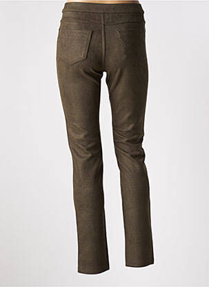Pantalon slim taille haute taille haute vert YOULINE femme