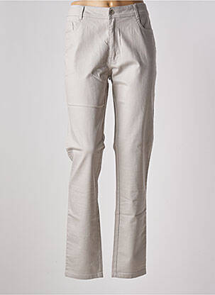 Jeans coupe slim taille haute taille haute gris YOULINE femme