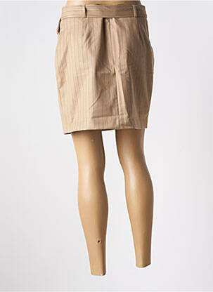 Jupe courte poches beige MORGAN femme