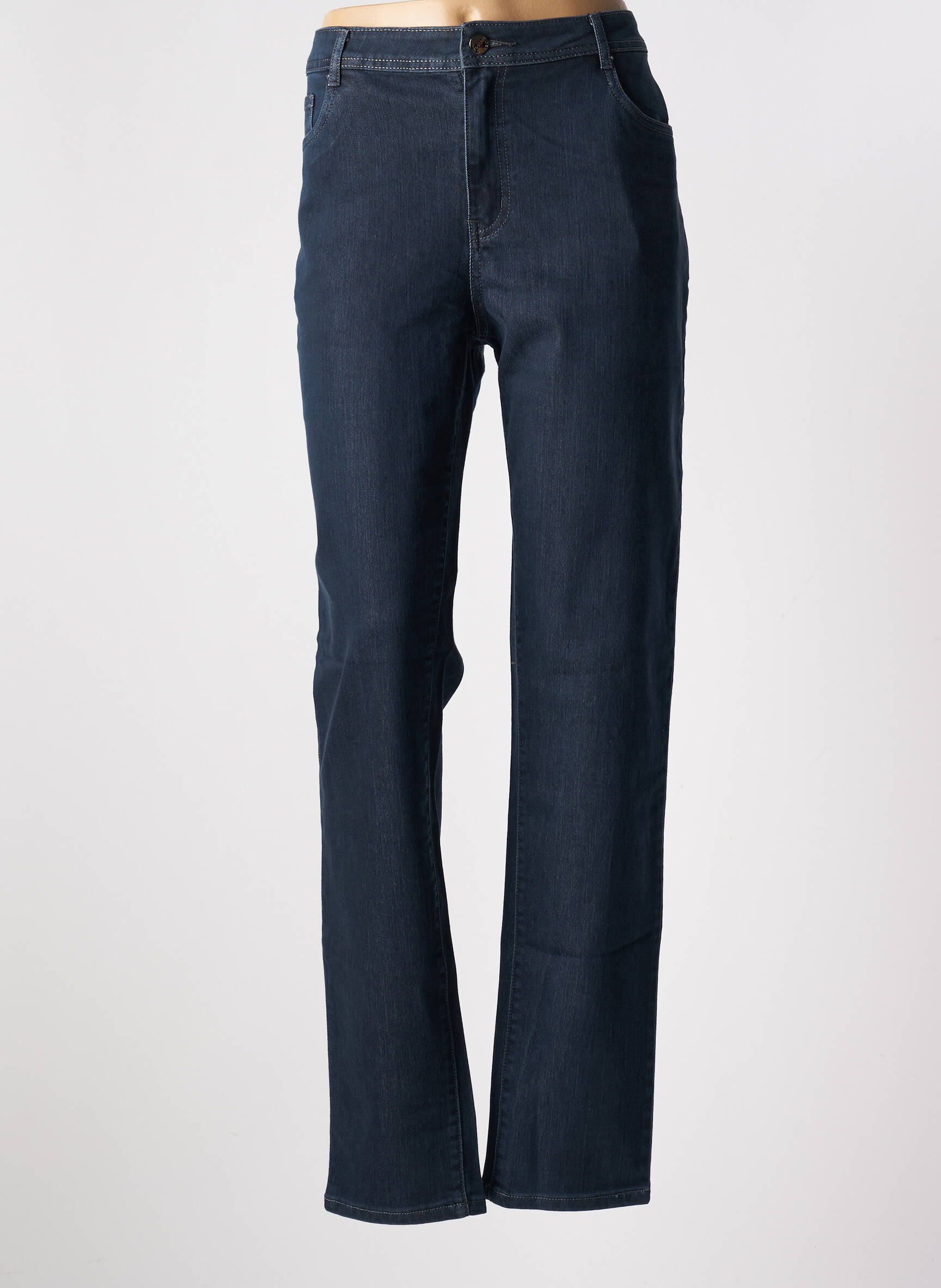 Jeans coupe slim tissage brut taille normale bleu clair YOULINE femme
